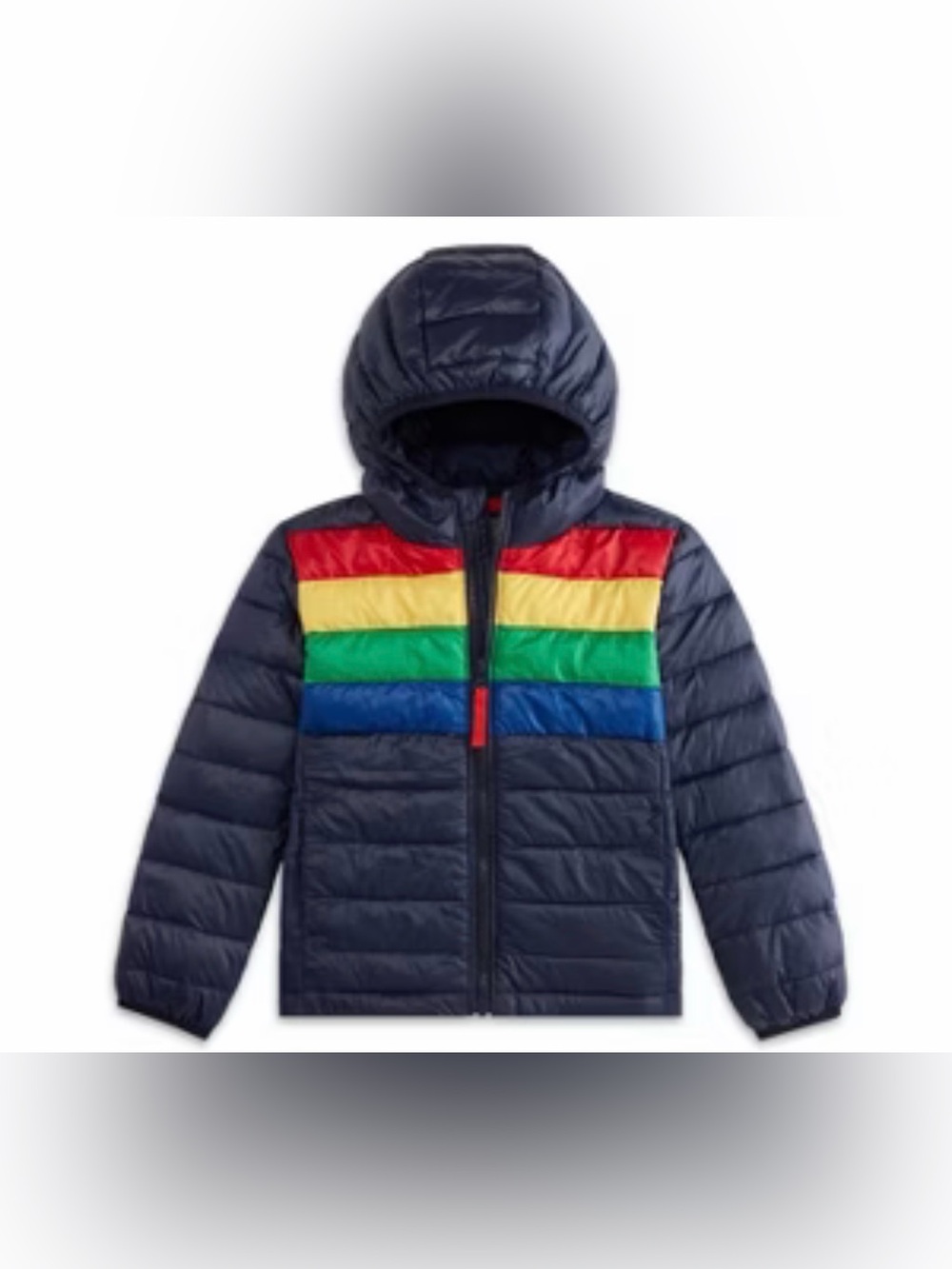 PRIMARY Rainbow Striped Lightweight Puffer Jacket - 2